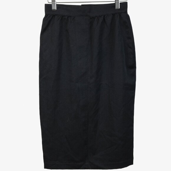 Thierry Mugler Vintage Black Wool Pencil Skirt - Picture 1 of 8